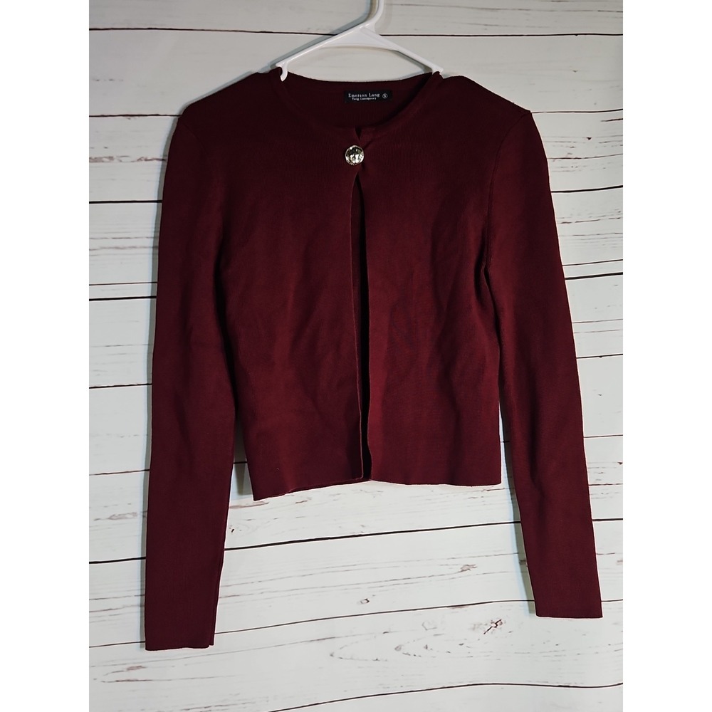 Emerson Lang‎ Open Sweater Burgundy S
